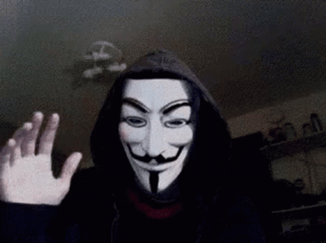 V For Vendetta Mask Taking Off Continuously GIF