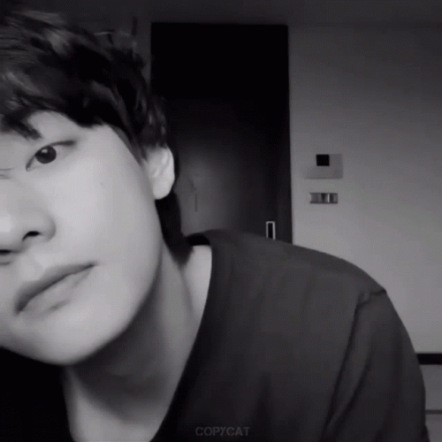 V Is Cute On Camera GIF