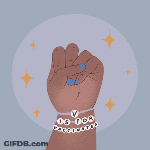 V Is For Vaccinated Bracelets GIF