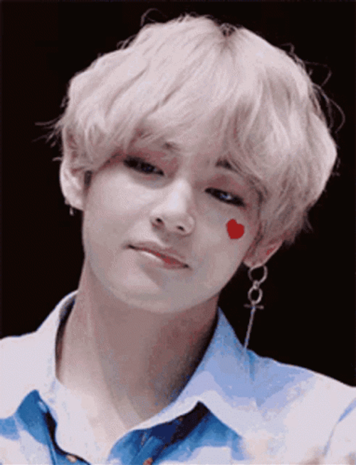 V Was Surprised And His Eyes Widened GIF