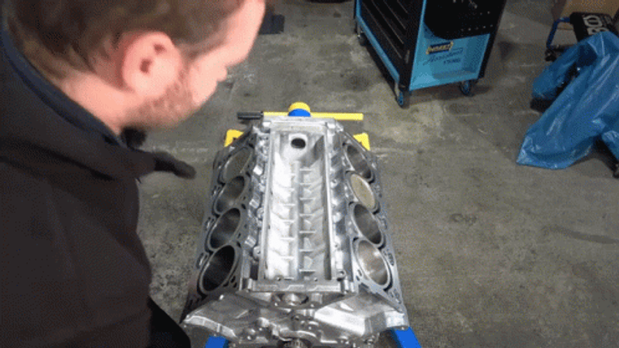 V8 Engine Pumping Pistons GIF