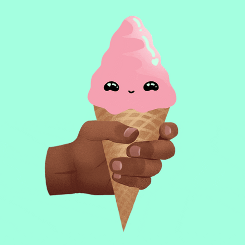 Vacation Mode Melting Ice Cream GIF