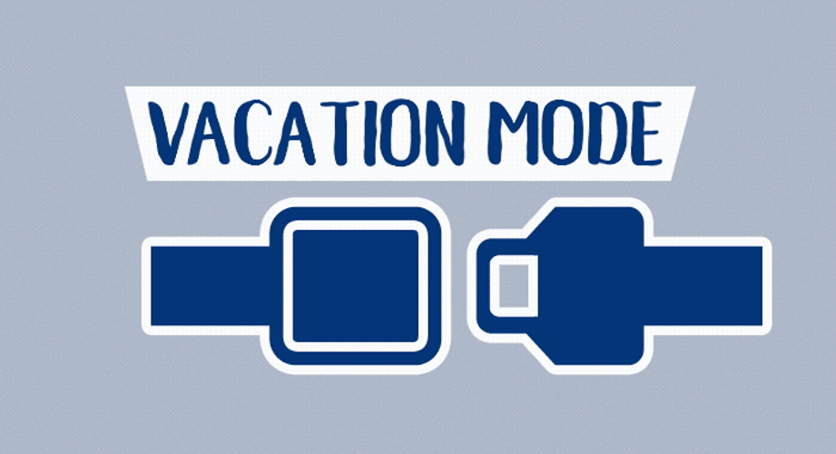 Vacation Mode On Seat Belt Buckle GIF