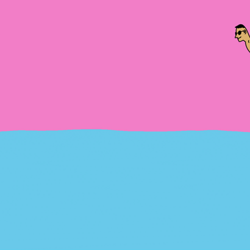 Vacation Mode Pool Dive Animation GIF