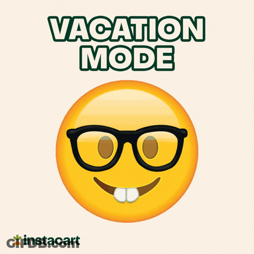 Vacation Mode Smiley Face GIF