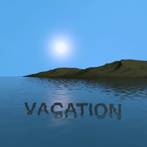 Vacation Ocean Island Art GIF