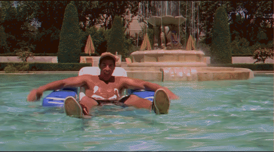 Vacation Pool Billy Madison GIF