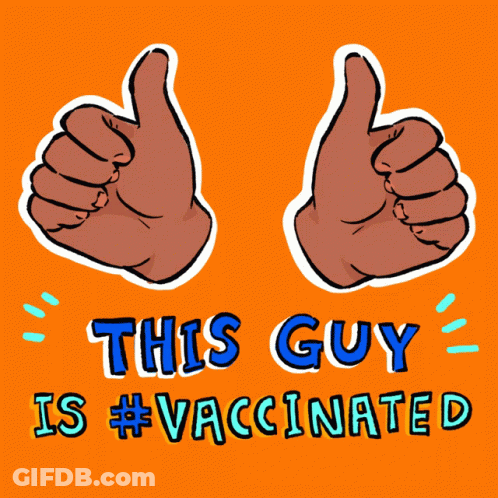 Vaccinated Guy Thumbs Up Poster GIF