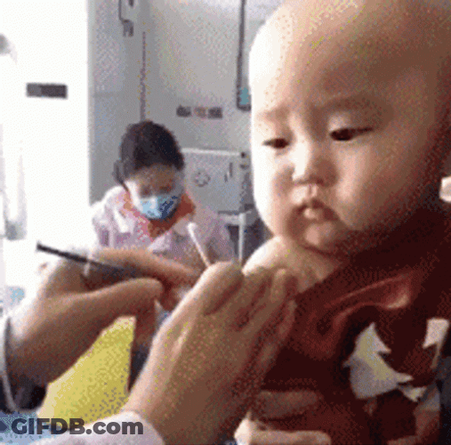 Vaccine Injection Cute Crying Baby GIF