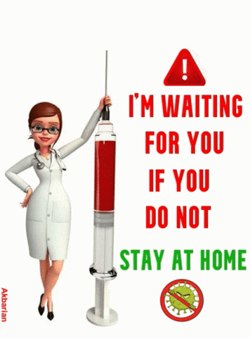 Vaccine Injection Stay At Home GIF