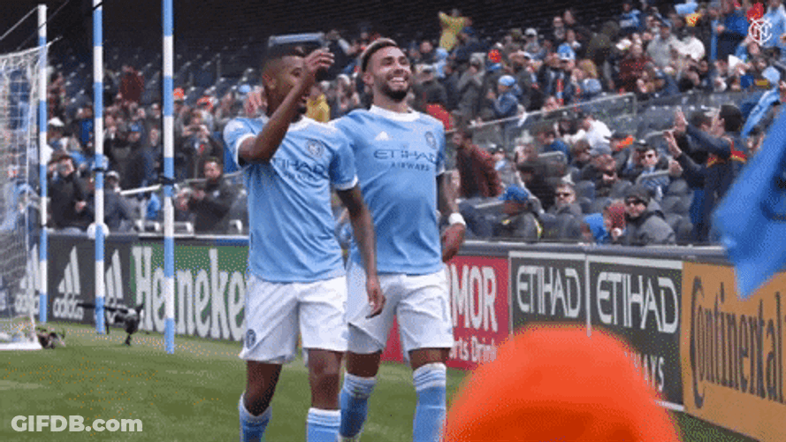 Valentín Castellanos Hug By His Teammates GIF