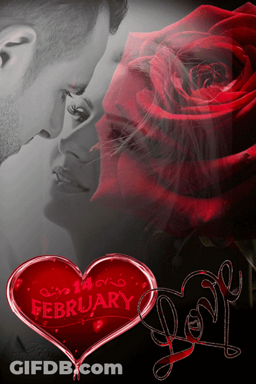 Valentine Couple Heart Amor GIF
