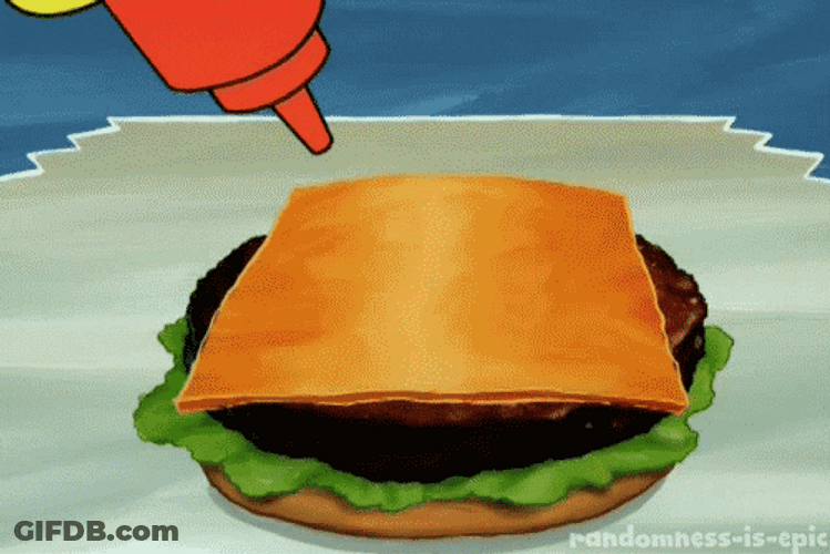 Valentine Day Burger Heart Shaped Ketchup GIF