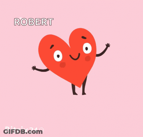 Valentine Heart With Arms And Legs Saying Head Over Heels For You GIF