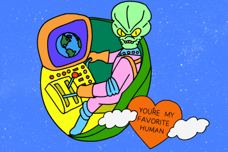 Valentine's Alien Favorite Human GIF