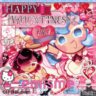 Valentine's Day Card With Cookie Run Character GIF