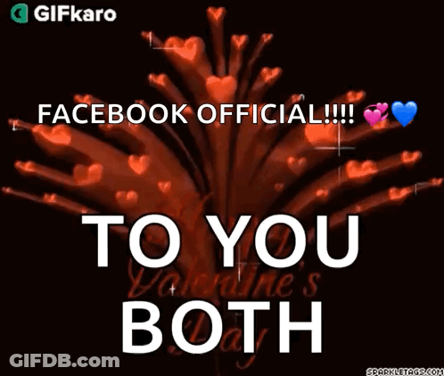Valentine's Day Greeting Facebook Official To You Both GIF