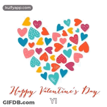Valentine's Day Heart Greeting Card GIF