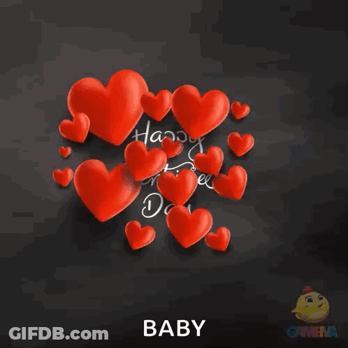 Valentine's Day Heart With Eyes And Arms GIF