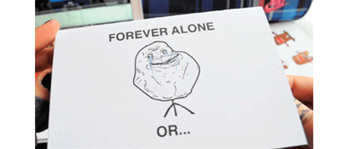Valentine's Forever Alone Meme GIF