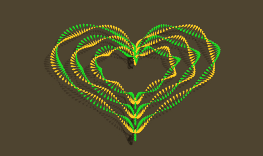 Valentine's Heart Curve 3D Art GIF