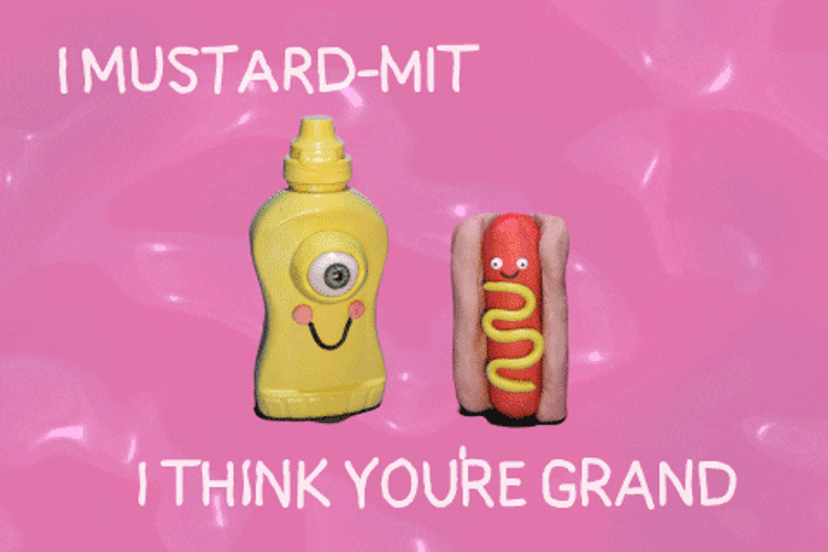 Valentine's I Mustard-Mit GIF