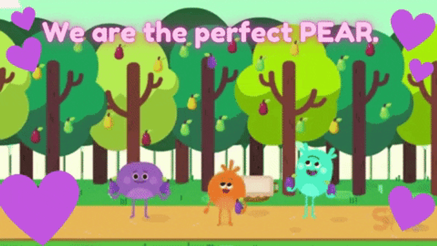 Valentine's Perfect Pear Cartoon GIF