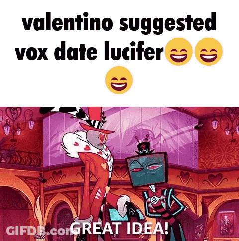 Valentine Suggested Vox Date Lucifer , A Great Idea . GIF