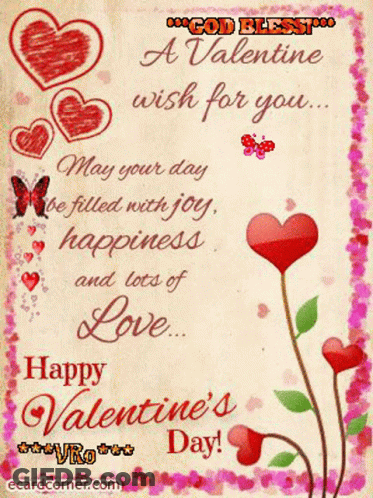 Valentine Wish May Your Day Be Filled With Joy Happiness And Love Happy Valentine's Day GIF