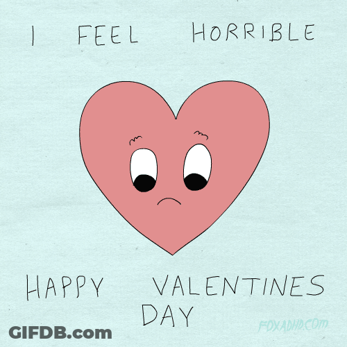 Valentines Day Sad Animated Heart GIF