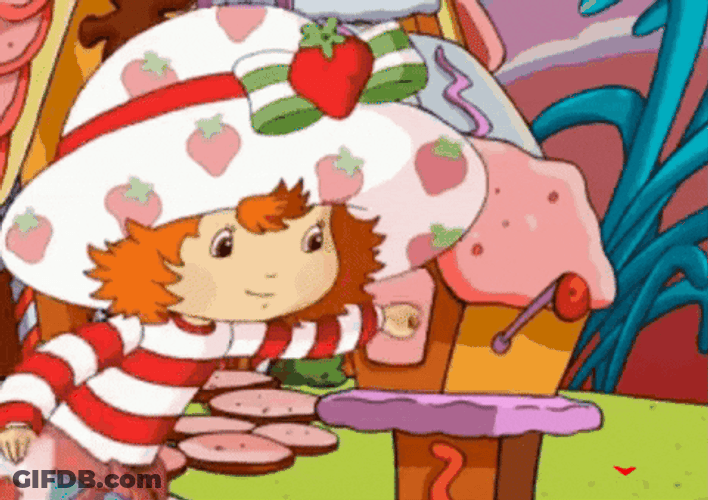 Valentines Day Strawberry Shortcake Animation GIF