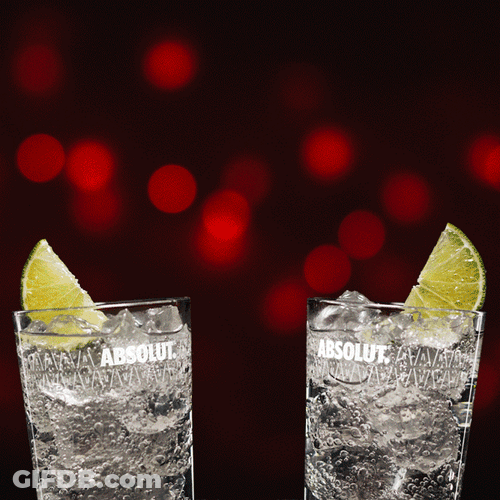 Valentines Day Vodka Drinks Cheers Heart Fireworks GIF