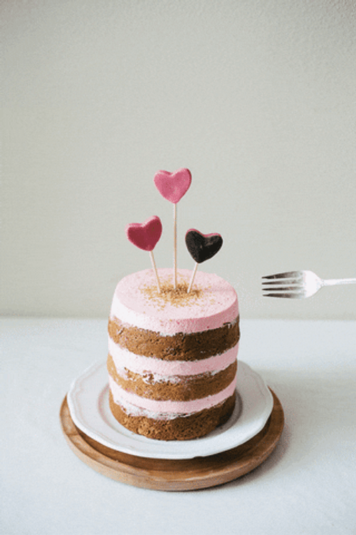 Valentine’s Pink Cake GIF