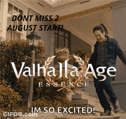 Valhalla Age Essence Movie Poster Man Walking Down Stairs GIF