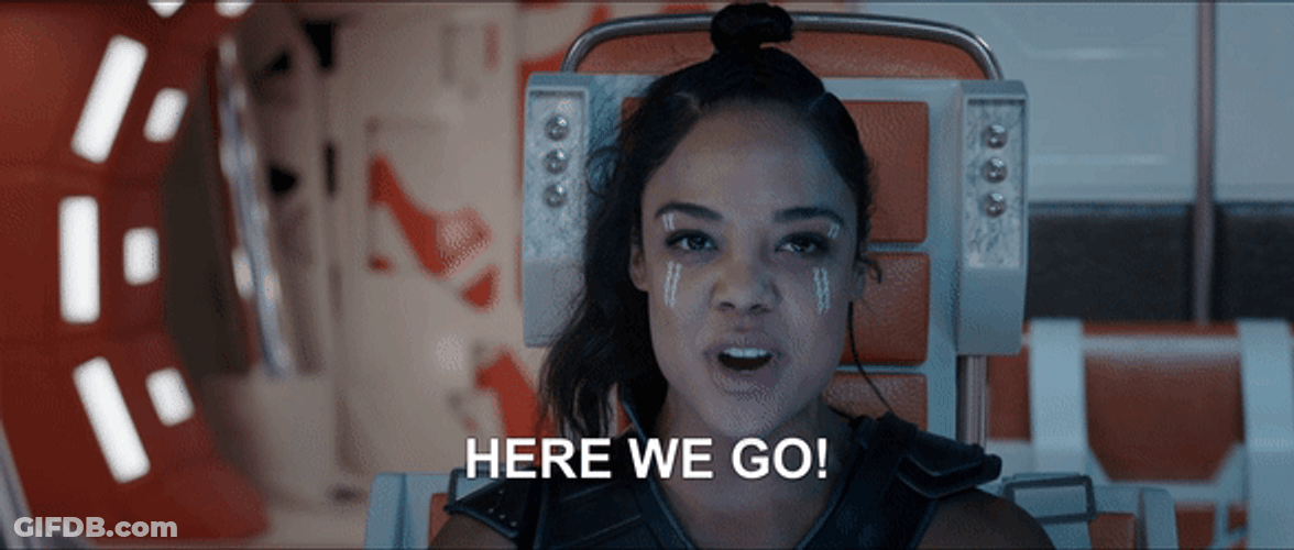 Valkyrie And Here We Go From Movie Thor GIF