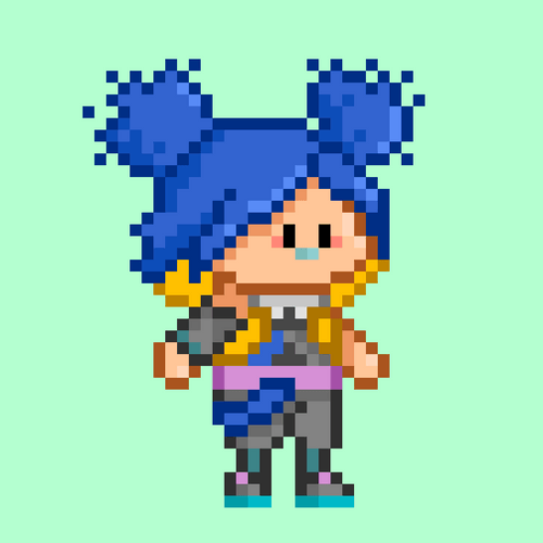 Valorant Neon Pixel Art GIF