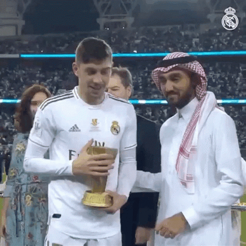 Valverde Raises Golden Trophy GIF