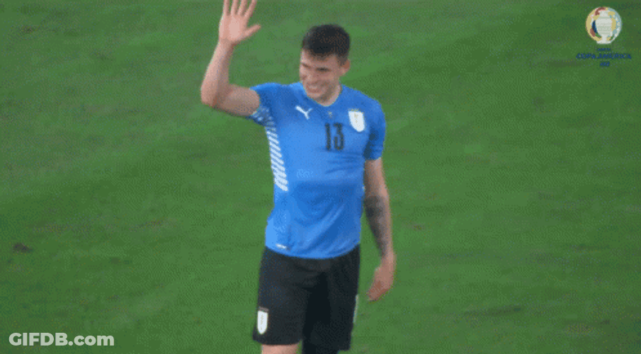 Valverde Raising Hand Walking GIF