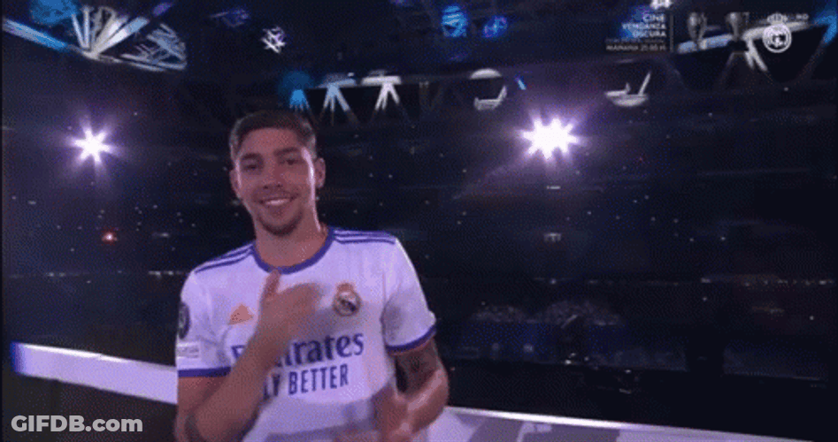 Valverde Taps Chest GIF