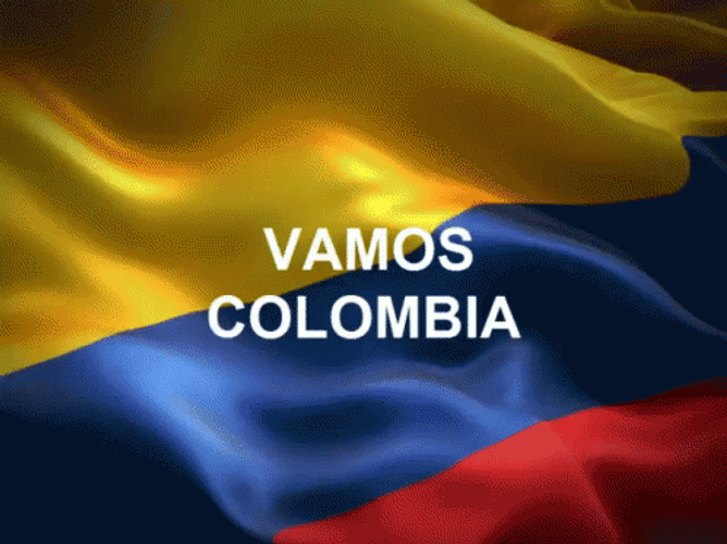 Vamos Colombia Flag Waving GIF