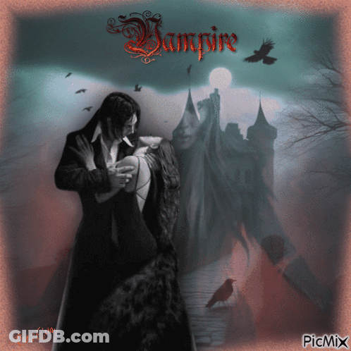 Vampire And Woman GIF