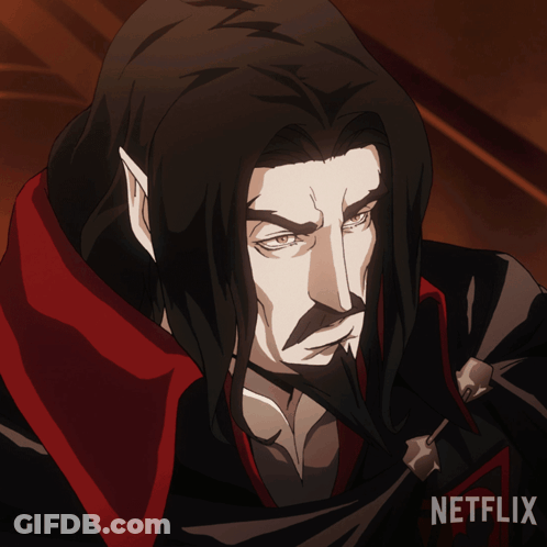 Vampire Cartoon With Netflix Logo GIF