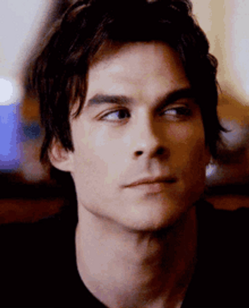 Vampire Diaries Damon Salvatore Sexy Smirk GIF