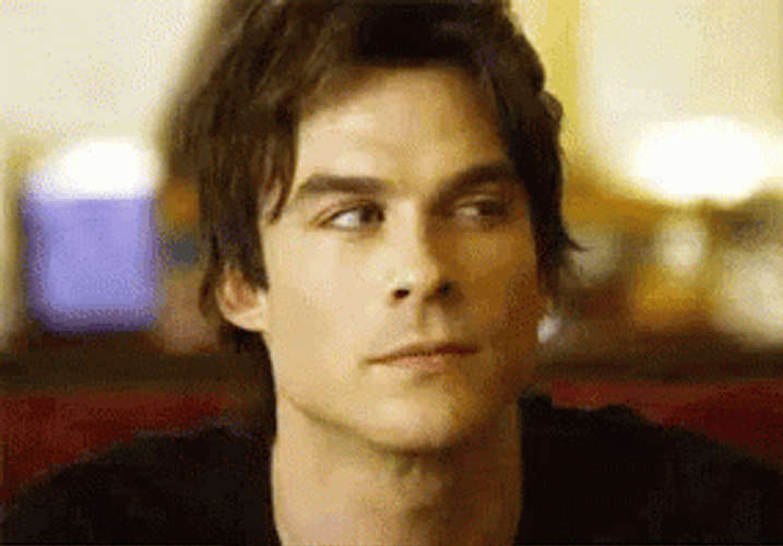 Vampire Diaries Damon Smirk GIF