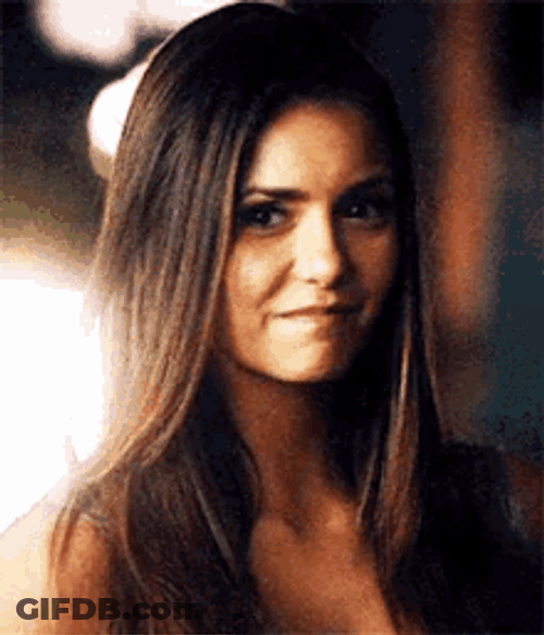 Vampire Diaries Elena Gilbert Shy Smile GIF