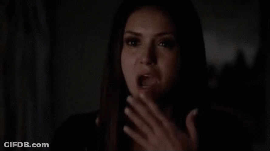 Vampire Diaries Katherine Pierce Shocked GIF