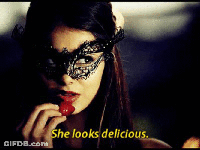 Vampire Diaries Seductive Katherine Wear Mask GIF