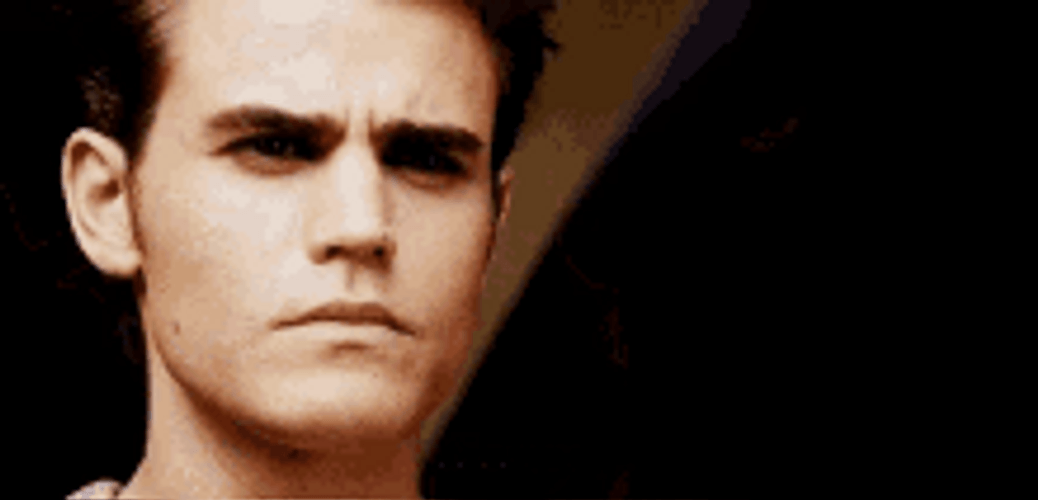 Vampire Diaries Serious Damon Stefan Close Up GIF