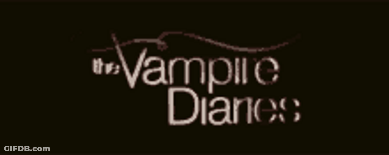 Vampire Diaries Title Text Blood Drip GIF