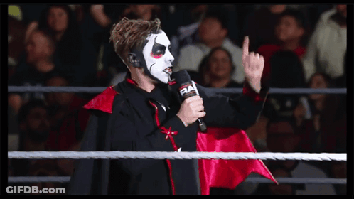 Vampire Man Holding Microphone GIF